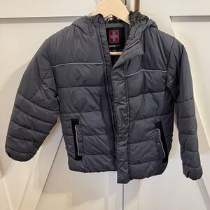 Swiss Tech Kids Charcoal Puffer Coat